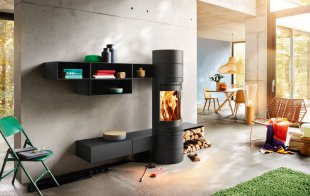 02 - Moderní krbová kamna Skantherm Elements Rund